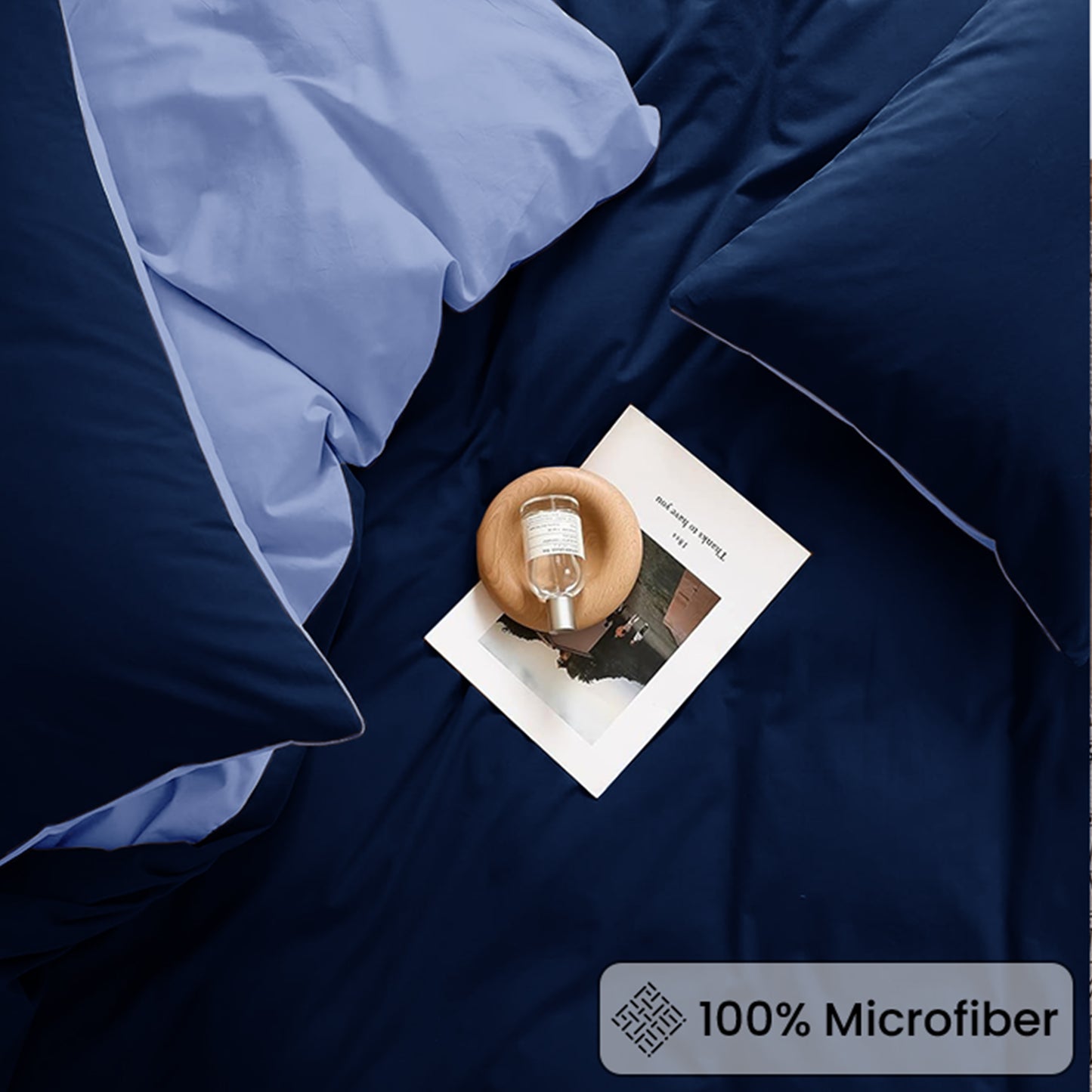 AR Ware Reversible Duvet Cover Set Washable Microfiber Soft Duvet Set with pillowcases Washable Single Double King Super King
