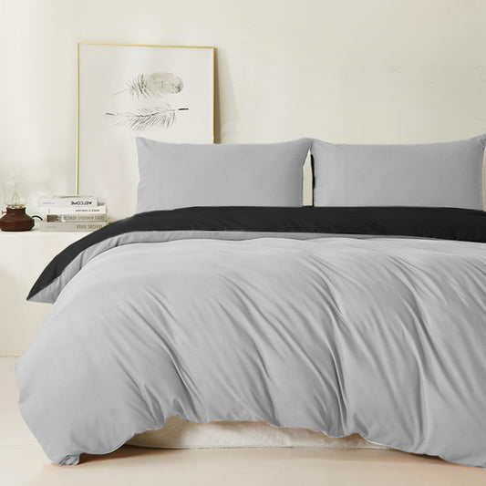 AR Ware Reversible Duvet Cover Set Washable Microfiber Soft Duvet Set with pillowcases Washable Single Double King Super King