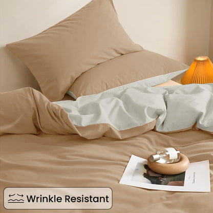 AR Ware Reversible Duvet Cover Set Washable Microfiber Soft Duvet Set with pillowcases Washable Single Double King Super King