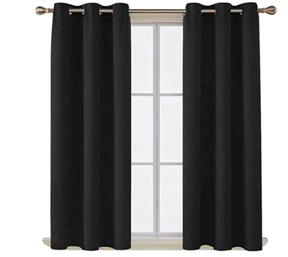 AR Ware Blackout Curtains For Bedroom - 2 Panels with Tie Backs and Eyelets Thermal Blackout Curtains - Energy Saving lightweight curtains, Noise Reducing, Soft Curtains Bedroom