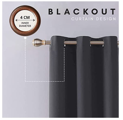 AR Ware Blackout Curtains For Bedroom - 2 Panels with Tie Backs and Eyelets Thermal Blackout Curtains - Energy Saving lightweight curtains, Noise Reducing, Soft Curtains Bedroom