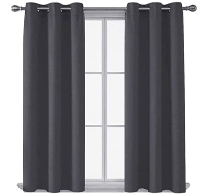 AR Ware Blackout Curtains For Bedroom - 2 Panels with Tie Backs and Eyelets Thermal Blackout Curtains - Energy Saving lightweight curtains, Noise Reducing, Soft Curtains Bedroom